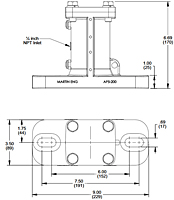 AP5 Series Piston Vibrators Drawing
